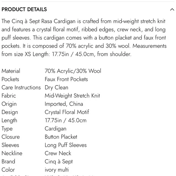 Floral Embroidered Cream Sweater - Picture 15 of 16